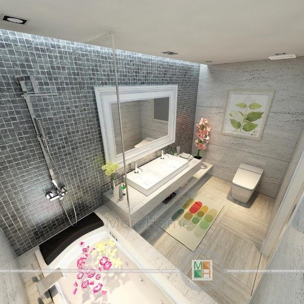 Thiết kế nội thất phòng tắm, nhà vệ sinh chung cư Imperia Garden